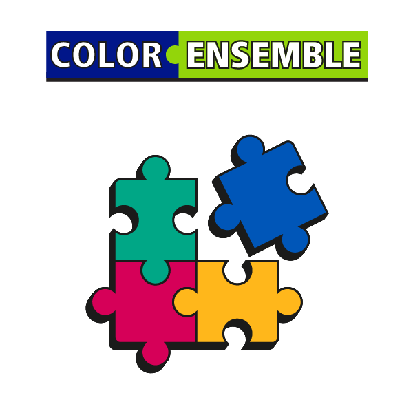 A Multi-Color Ensemble™ Transfer sheet ready to transfer in 1 application, featuring dry transfers.