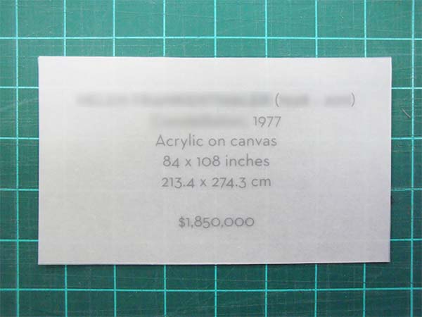 A custom rub down transfer with the words ‘acrylic on canvas’ written on a piece of paper. A custom rub down transfer with the words 'acrylic on canvas' written on a piece of paper.