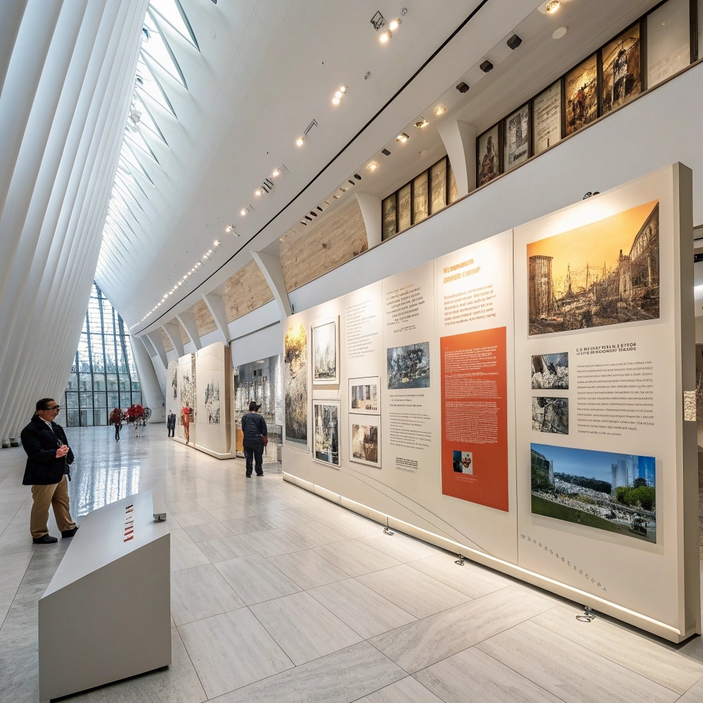 A view of the Oculus in New York City, showcasing its striking architecture and vibrant urban surroundings.