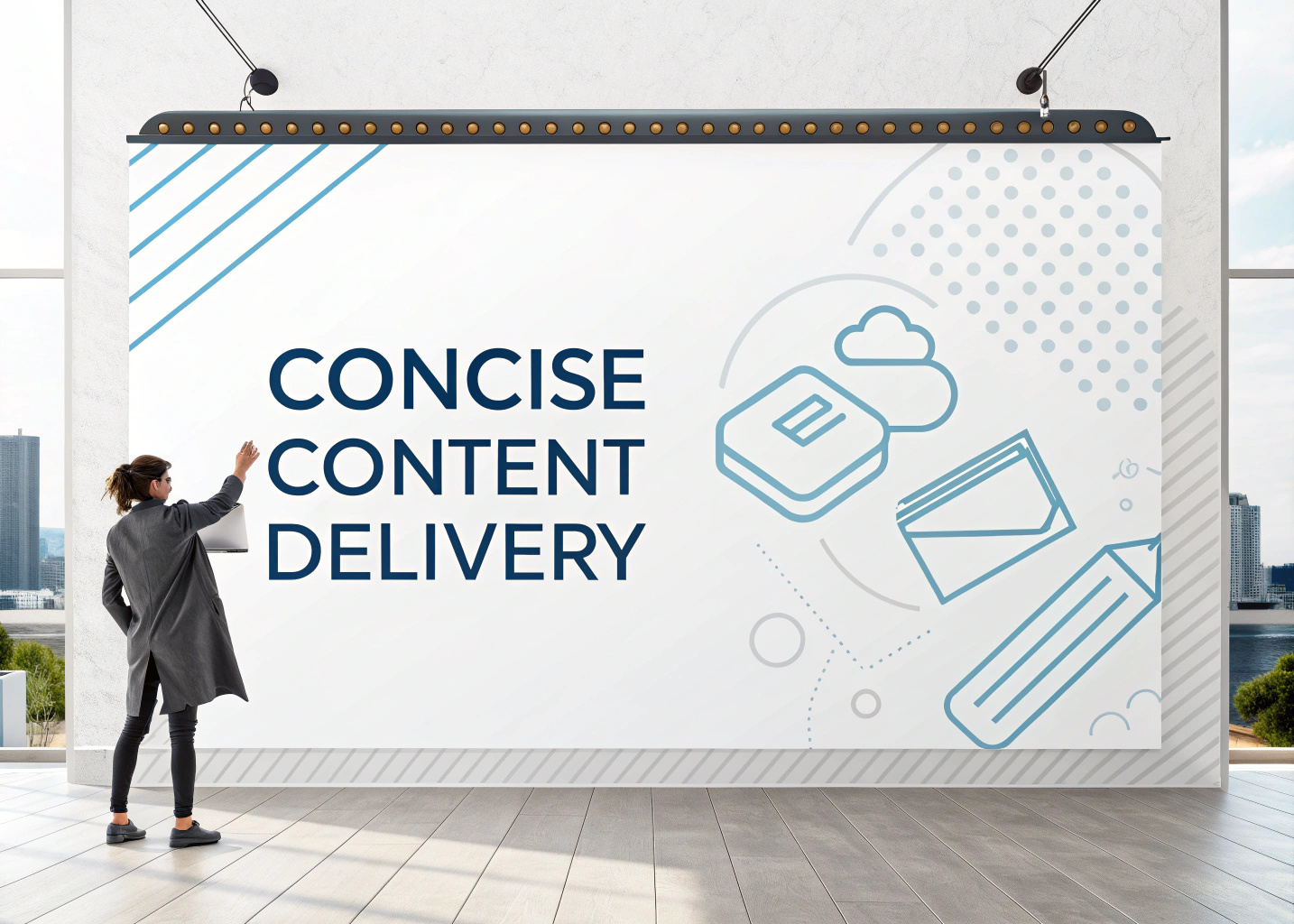 Mockup showcasing a streamlined design for effective content delivery and communication. 